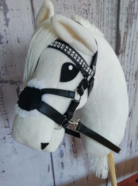 Ogłowie meksykańskie dla hobby horse - czarne A3 Ogłowie meksykańskie dla hobby horse - czarne A3