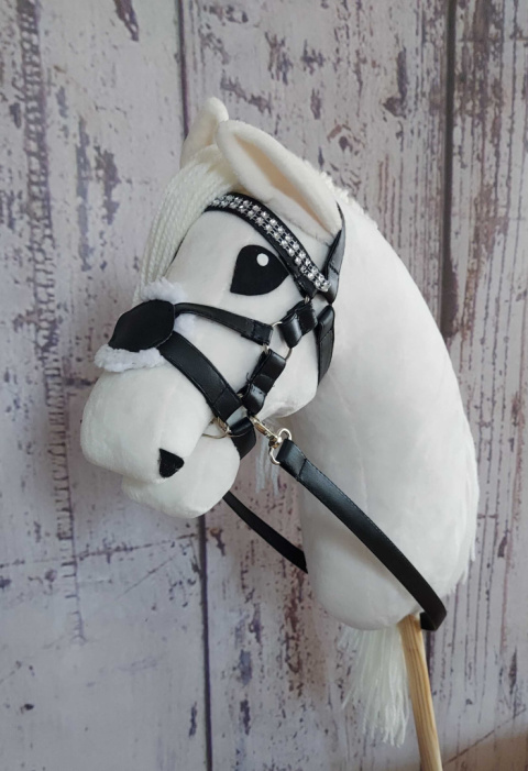 Ogłowie meksykańskie dla hobby horse - czarne A3 Ogłowie meksykańskie dla hobby horse - czarne A3