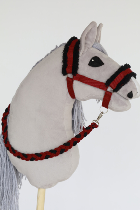 Kantar bordowy dla hobby horse A4 - 5 Kantar bordowy dla hobby horse A4 - 5