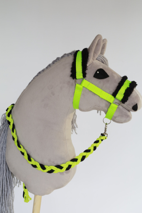 Kantar żółty neonowy dla hobby horse A4 - 7 Kantar żółty neonowy dla hobby horse A4 - 7