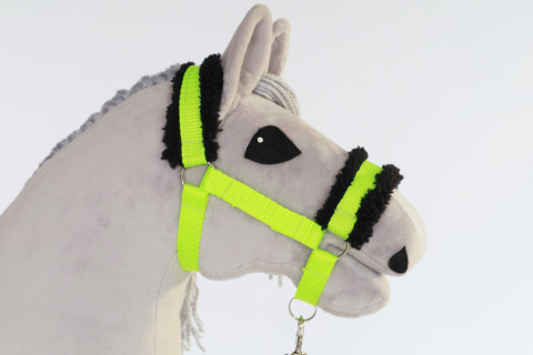 Kantar żółty neonowy dla hobby horse A4 - 7 Kantar żółty neonowy dla hobby horse A4 - 7