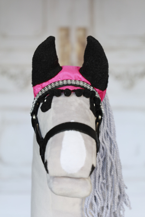 Nauszniki ciemno różowe dla hobby horse - 1