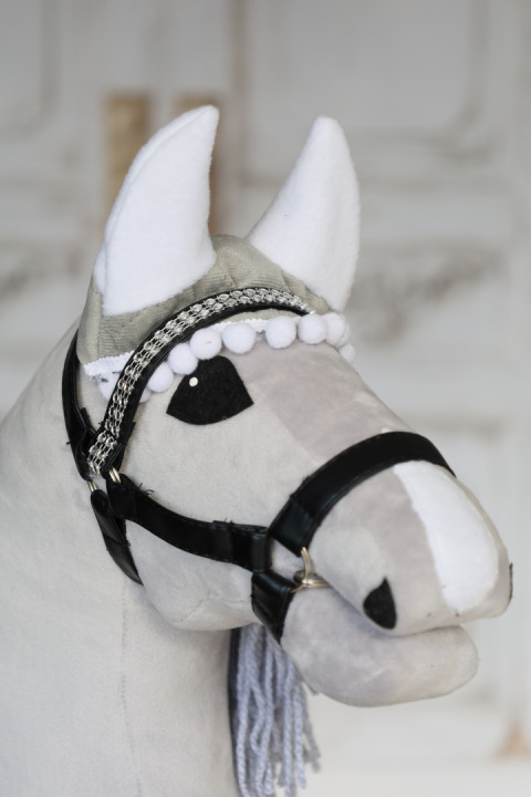 Nauszniki szare dla hobby horse - 4
