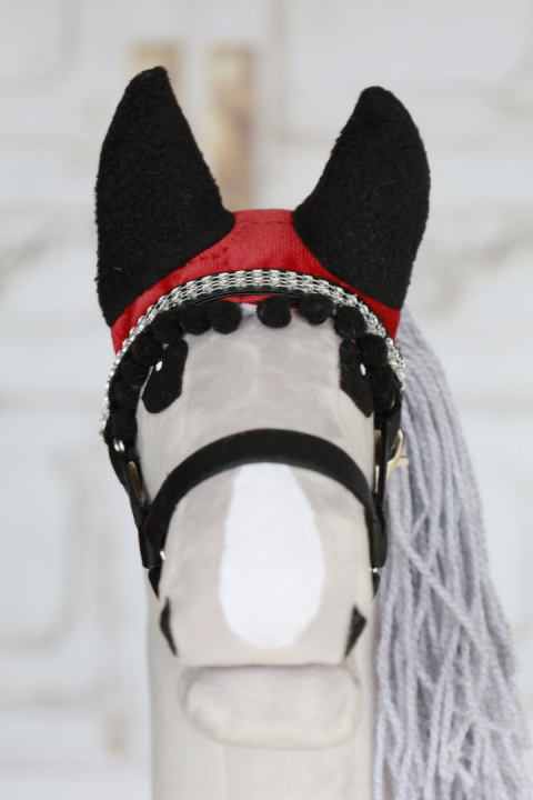 Nauszniki bordowe dla hobby horse - 5 Nauszniki bordowe dla hobby horse - 5