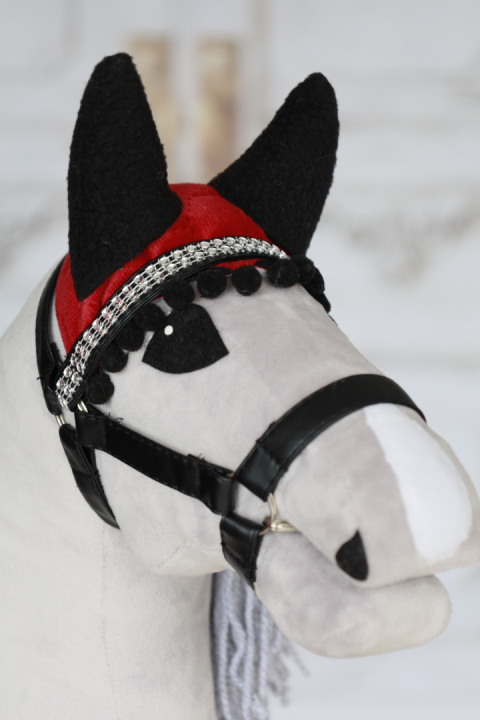 Nauszniki bordowe dla hobby horse - 5 Nauszniki bordowe dla hobby horse - 5