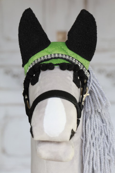 Nauszniki limonkowe dla hobby horse - 8