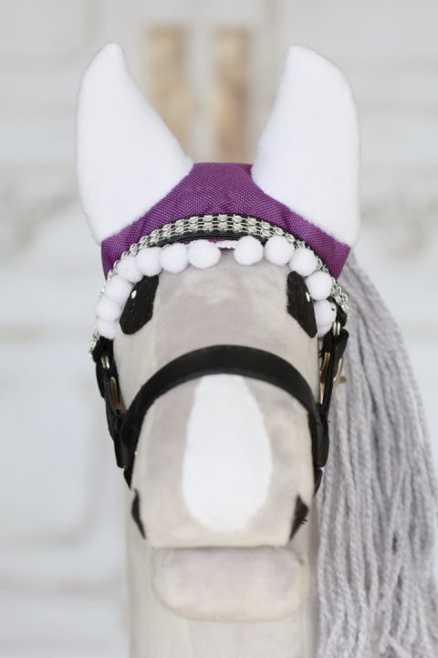 Nauszniki fioletowe dla hobby horse - 9 Nauszniki fioletowe dla hobby horse - 9