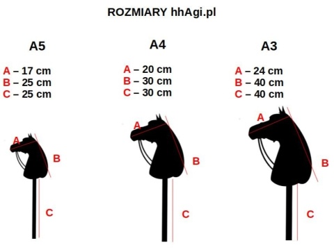Hobby horse BIAŁY A3 (konik na patyku) Hobby horse BIAŁY A3 (konik na patyku)