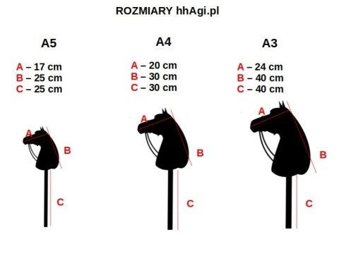 Hobby horse - Gniady A5 - SKOKOWY (koń na kiju)