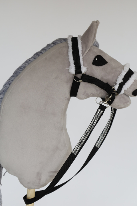 Wodze czarne nr 16 dla hobby horse