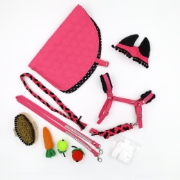 Zestaw różowy dla hobby horse A3 11-el